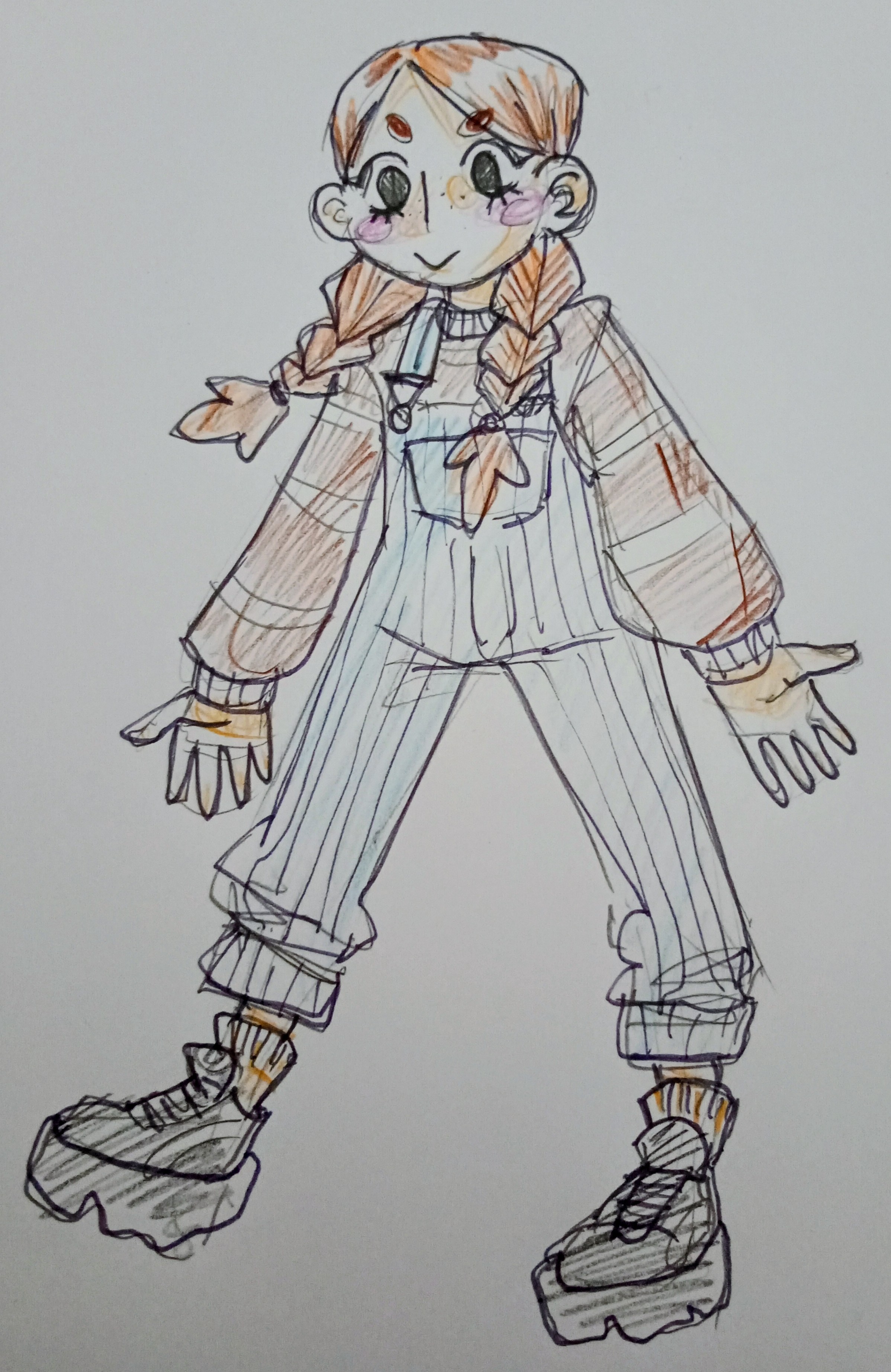 a drawing of my outfit